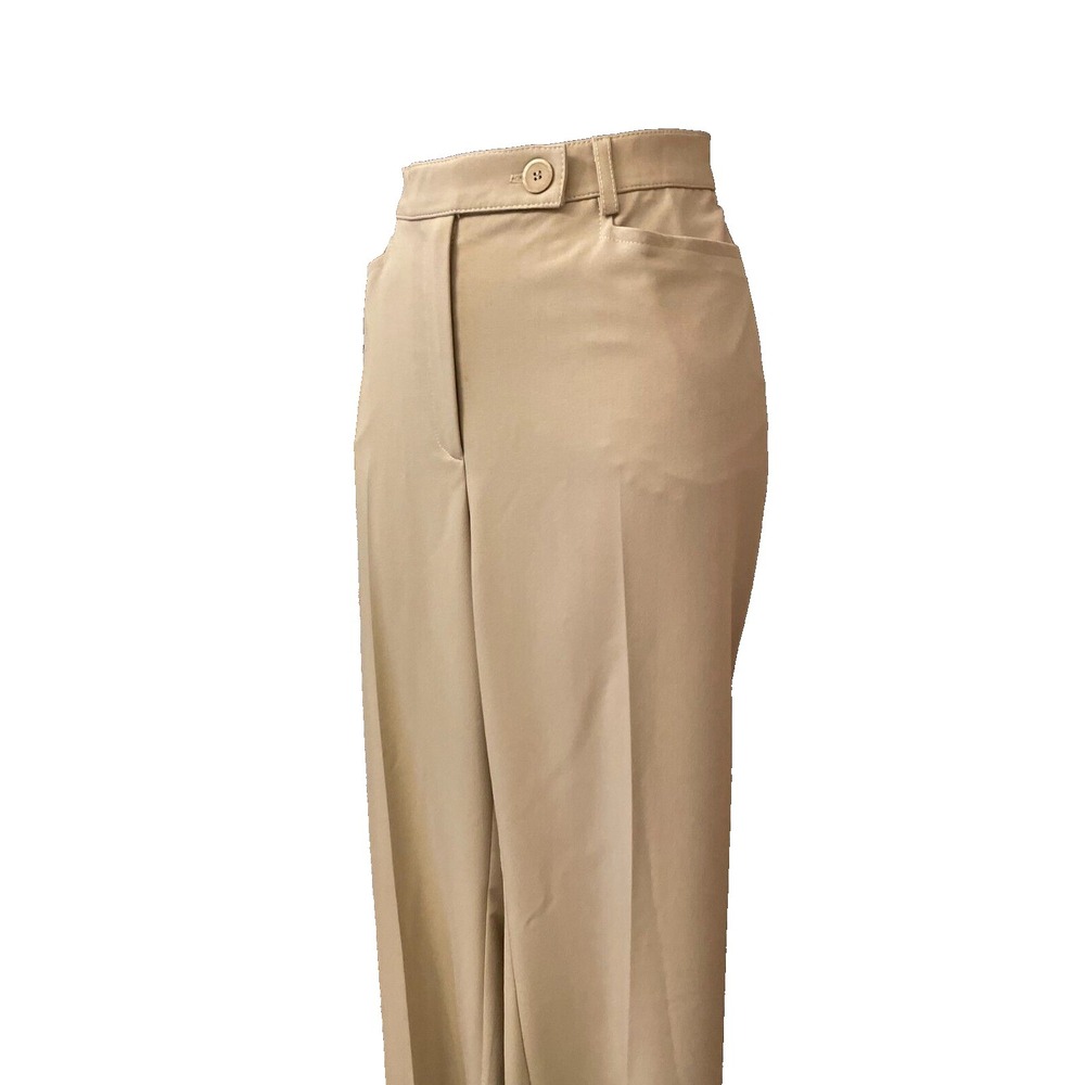 Soft Works Womens Comfort Waist Casual Pants Size 10 Beige Poly Knit Stretch - Picture 4 of 12